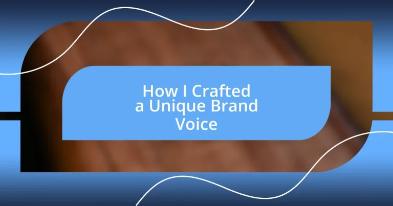 How I Crafted a Unique Brand Voice