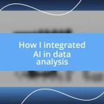 How I integrated AI in data analysis