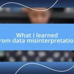 What I learned from data misinterpretation